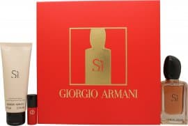 Giorgio Armani Si Gavesæt 50 ml EDP + 50 ml Body Lotion + Mini læbestift