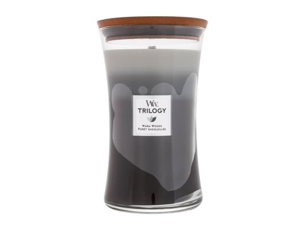 WoodWick Trilogy Large Hourglass Candles Scented candle Warm Woods 610 g