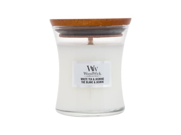 WoodWick Mini Hourglass Candles Scented Candle White Tea & Jasmine 85 g