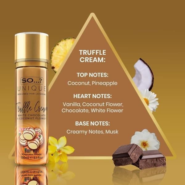 Brume för kroppen - SO...? Unik - Truffle Cream - 150ml - Vegansk - Doft gourmand