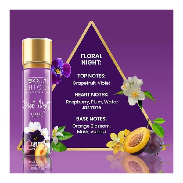 Brume för kroppen - Så...? Unik - Floral Night - 150ml - Fräsch doft - Kvinna