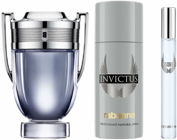Men's Perfume Set Paco Rabanne Invictus 3 Pieces