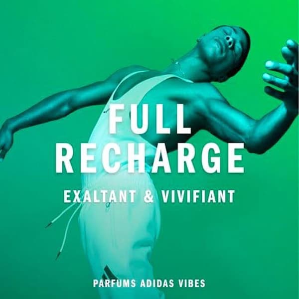 Unisex Eau de Parfum - ADIDAS - Vibes Full Recharge - Cedernoter - Clary Sage - Vegan