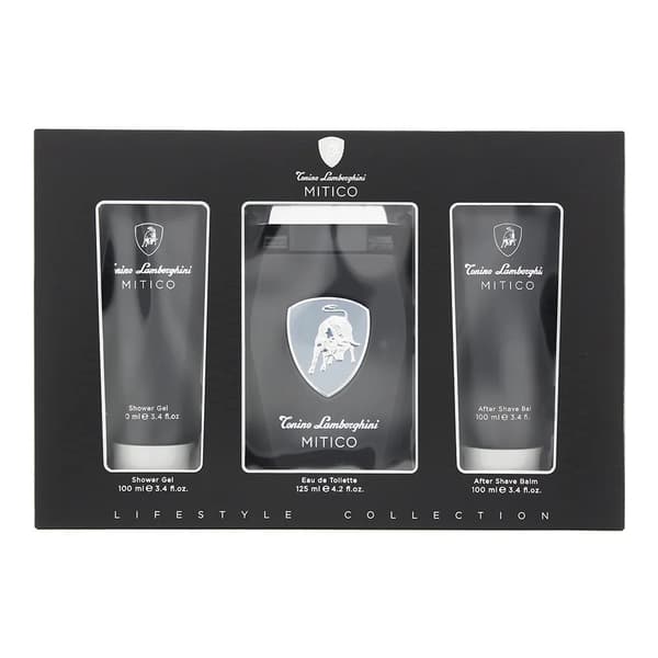 Lamborghini Mitico Gift set 125ml edt + 100ml Shower Gel + 100ml After Shave Balm