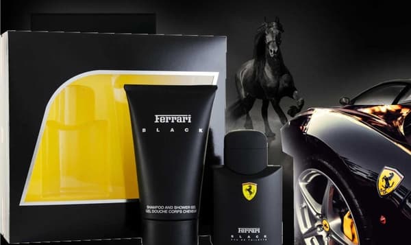 Ferrari Black Gift Set 75ml Eau De Toilette+150ml Shampoo&Shower Gel