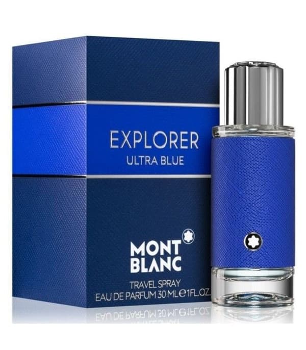 Un parfym masculino fresco con espíritu venturero y libre Mont Blanc Explorer Ultra Blue är en parfym citrico aromatisk para hom
