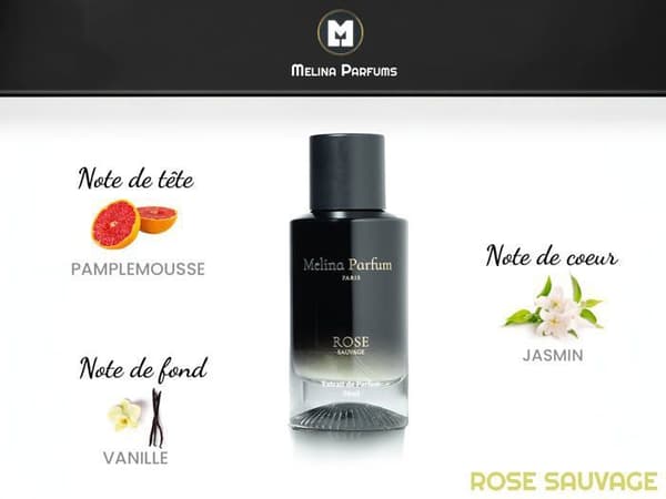Melina Parfums - Rose Sauvage - Extrait de Parfum Unisex 50ml