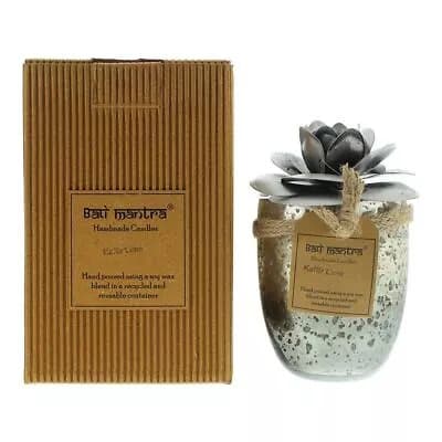 Bali Mantra Camellia Glass Silver Kaffir Lime Candle 500g