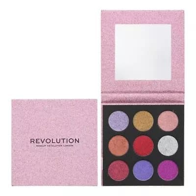 Revolution Diva Glitter And Intense Metallic Finish Shadow Palette 9 x 1.5g