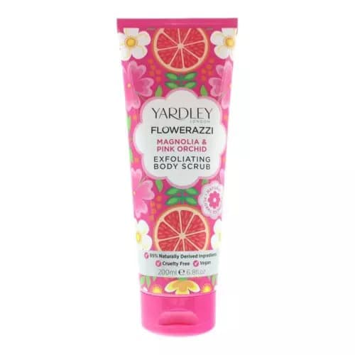 Yardley Flowerazzi Magnolia & Pink Orchid Exfoliating Body Scrub 200ml