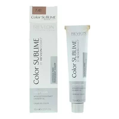 Revlon Color Sublime Permanent Hair Colour 75ml - 7.41 Medium Copper Ash Blonde