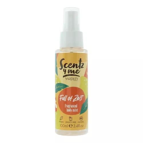 Yardley Scentz 4 Me Full Of Zest Fragranced Body Mist 100ml