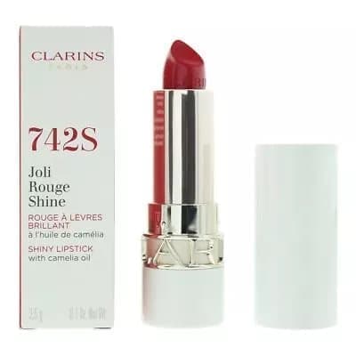 Clarins Joli Rouge Shine Lipstick 3.5g -  742S Pretty Red