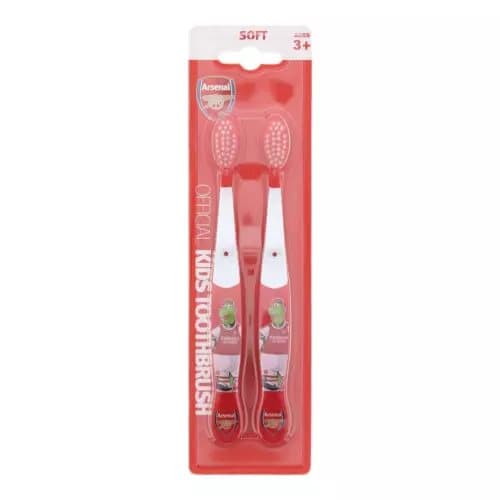 EPL Arsenal FC Childrens Soft Toothbrush 3yrs+ Pack of 2