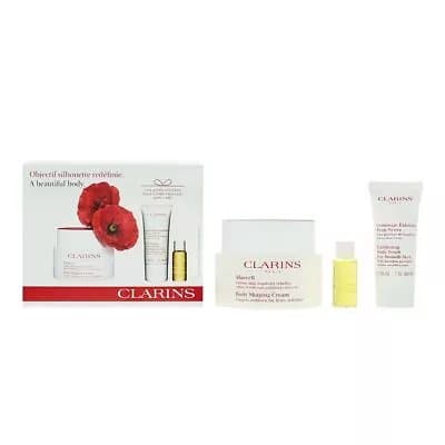 Clarins A Beautiful Body Gift Set Body Cream, Body Scrub + Tonic Body Oil