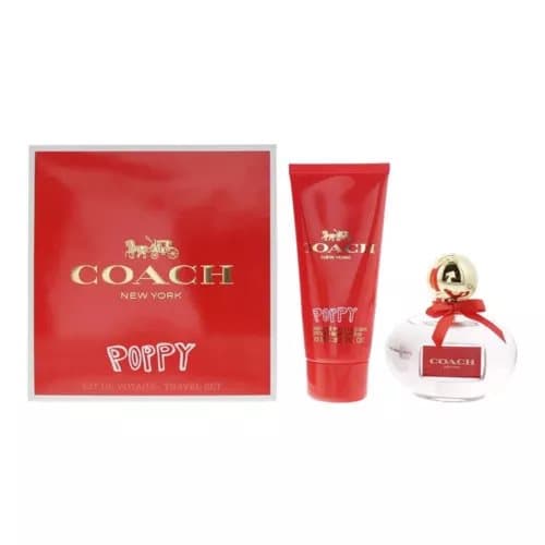 Coach Poppy Eau de Parfum 100ml & Body Lotion 100ml Travel Set For Her