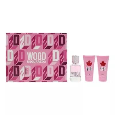 Dsquared2 Wood Eau de Toilette 50ml, Shower Gel + Body Lotion Gift Set