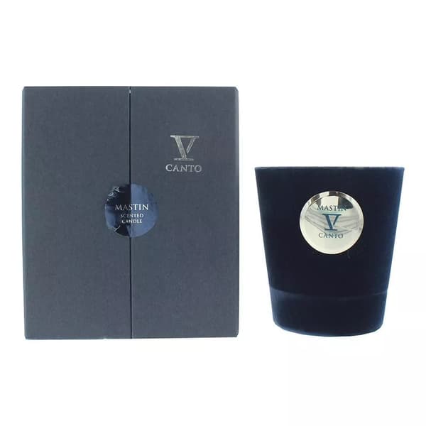 V Canto Mastin Flocked Glass Candle 250g