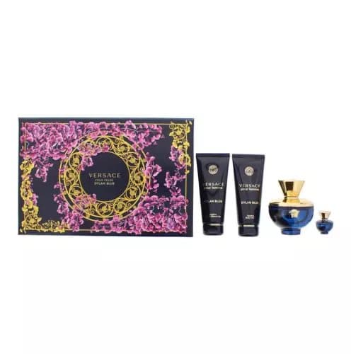 Versace Dylan Blue Pour Femme Eau De Parfum 100ml Shower Gel Body Lotion GiftSet