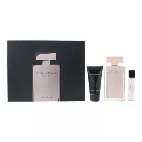 Narciso Rodriguez For Her Eau de Parfum 100ml, 10ml + Body Lotion Gift Set