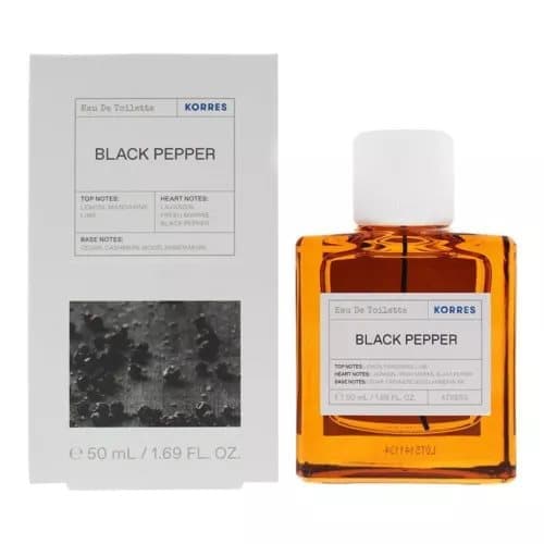 Korres Black Pepper Eau De Toilette 50ml Spray For Him