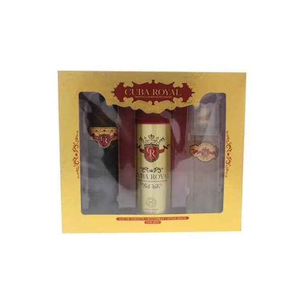 Presentförpackning 3,3 Oz Edt Spray, 6,7 Oz Body Spray, 3,3 Oz After Shave Cuba - Herr - 3-st presentset M-Gs-3163