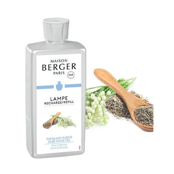 Rekonstruktion doft av hem - Lampe Berger - Vit Te Renhet - 500ml - Färglös - Blommig