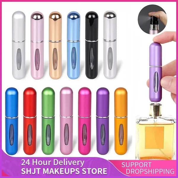 Mini påfyllningsbar parfymsprayflaska 5ml/8ml Resestorlek