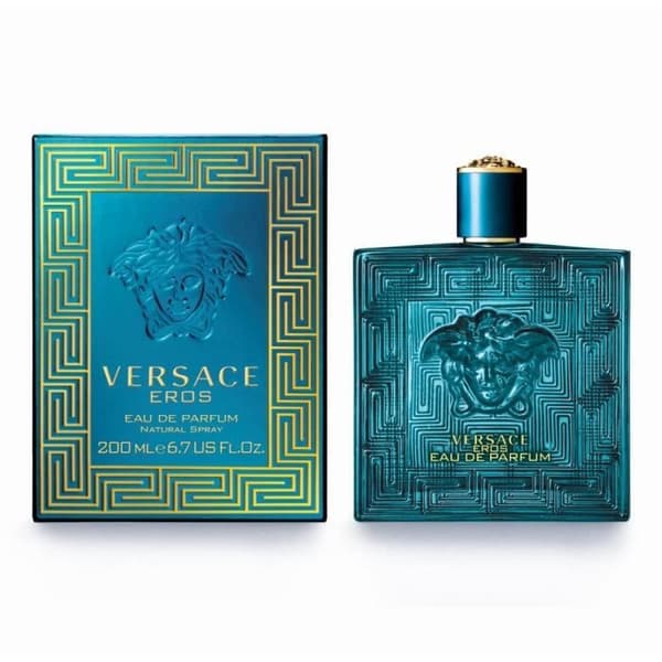 Eau de parfum - Versace - Eros - 200 ml - Fougère - Noter av mynta och grönt äpple