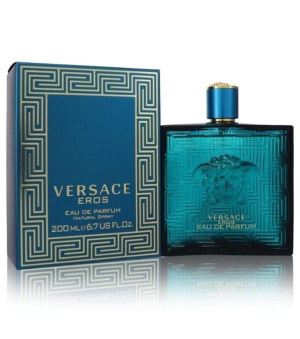 Eau de parfum - Versace - Eros - 200 ml - Fougère - Noter av mynta och grönt äpple
