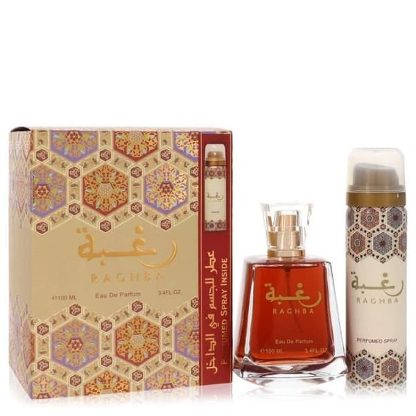 Lattafa Raghba Eau De Parfum Spray Plus 1,7 oz Deodorant Spray Men 100 ml-0