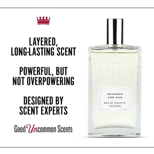 CREMO Eau de Toilette för Män 100ml Bourbon & Ek - Kryddig Doft - Present till Man