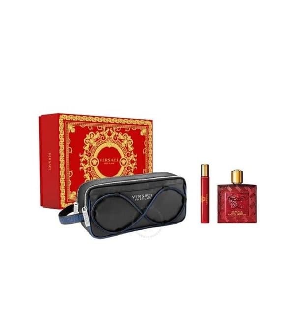 Versace Eros Flame Kit Eau de Parfum 100Ml + Eau de Parfum 10Ml + Versace Trosor