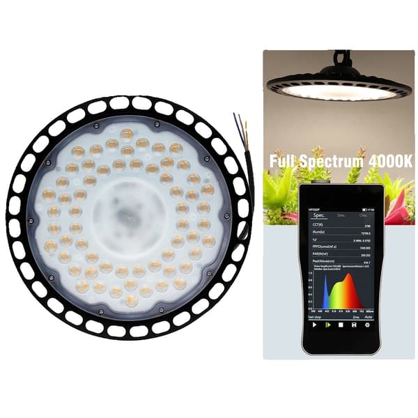 LED Växtljus, Fullspektrum 4000K, Tillgängligt i 100W, 150W, 200W,4000K 200W utan kontakt