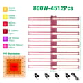 Pikkukuva 2 / 2: Koko Spektrin LED Kasvivalo, PPF Jopa 1750umol/s, IP65 Luokitus,800W