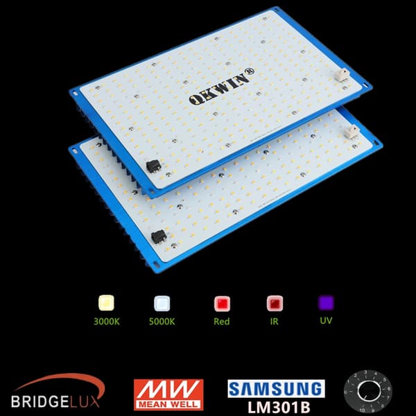 LM301B LED-växtlampa, högavkastande prestanda, justerbar ljusstyrka design,Samsung 301b full, 240W