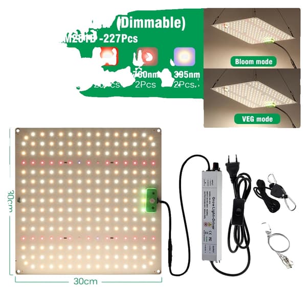 Fullspektrum LED-växtljus, 3000K/5000K färgspektrum, dimbar prestanda,QBX650-Dim