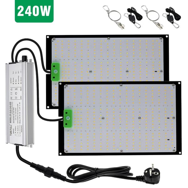 Fullspektrum LED-växtbelysning, dimbar, justerbara UV-lägen,240W