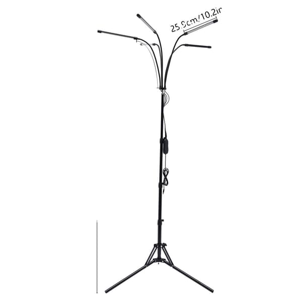 Plante lampe, 5 rør, justerbar højde 160 cm,EU, Stil 2