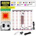 Miniatyrbillede 2 af 2: LED Vækstlys Panel, Dæmpbar Lysstyrke, Høj PPFD Ydelse,480W