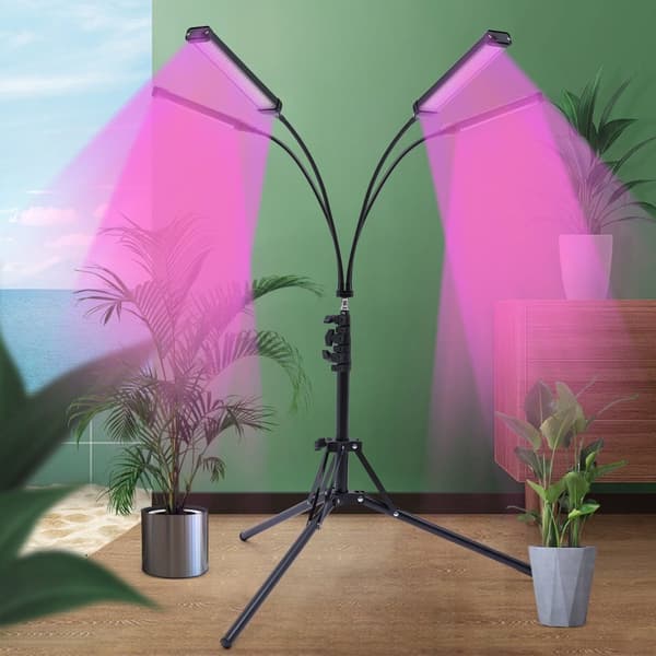LED Vækstlys, 30W Effekt, 10 Dæmpbare Niveauer, Justerbar Tripod Højde