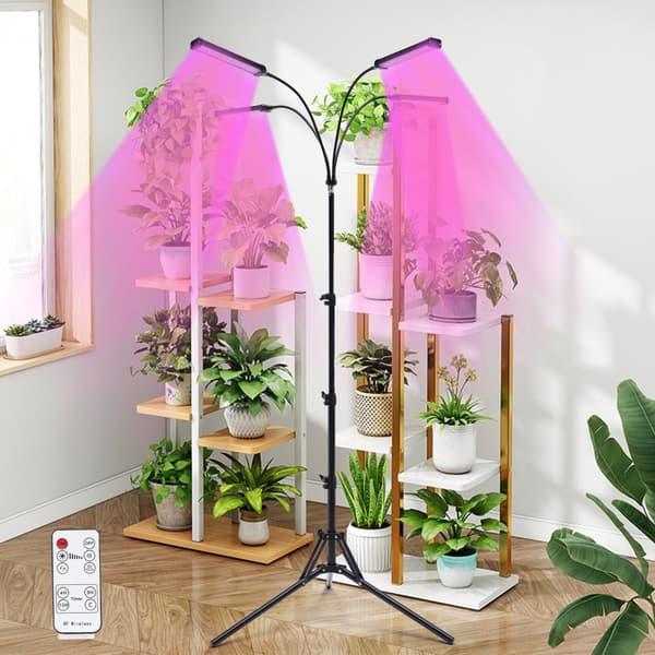 LED Vækstlys, 30W Effekt, 10 Dæmpbare Niveauer, Justerbar Tripod Højde