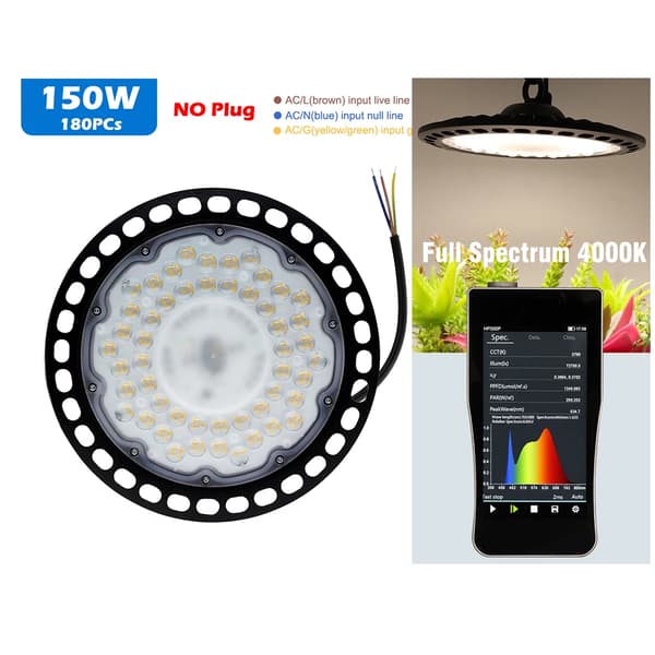 LED Vækstlys, Fuld Spektrum 4000K, Tilgængelig i 100W, 150W, 200W,4000K 150W uden stik