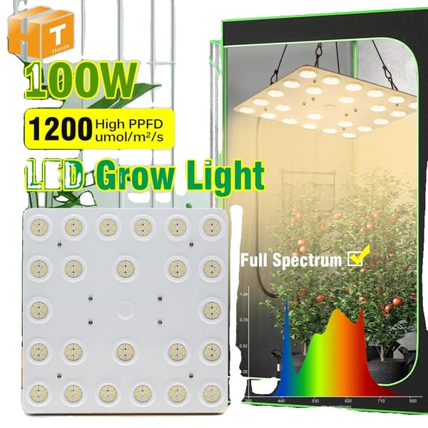 LED-kasvivalo, himmennettävä, täysivaloisuus,100W