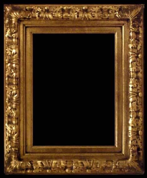 Träram i guld, innermått 60x90 cm
