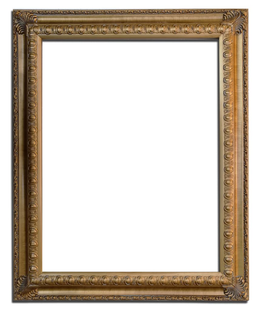 Träram i guld, innermått 60x90 cm