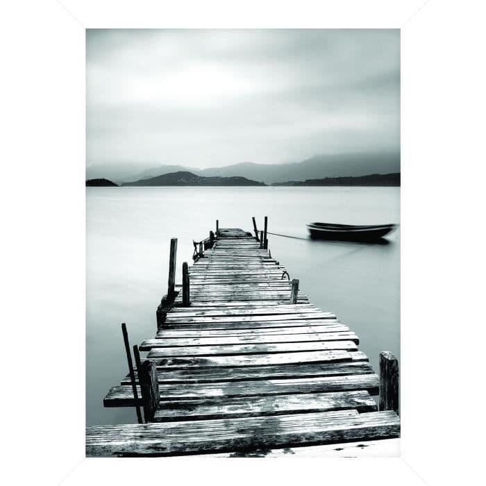 Ramme til bryst eller hylde Quai Lac - 18 x 24 cm - Hvid og sort