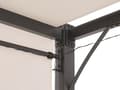 Miniatyrbilde 7 av 10: Pergola beige polyester stål 310 x 310 cm solcellebelysning LED-lys