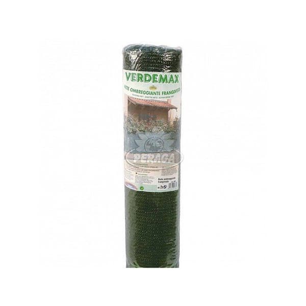 Rete Telo Frangivista Ombreggiante Colore Verde Scuro 90% m2x5 Verdemax 5860