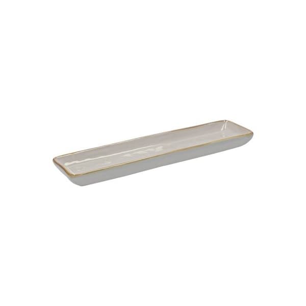 VASSOIO RETTANGOLARE 32X8 CM GRIGIO PERLA CONCERTO